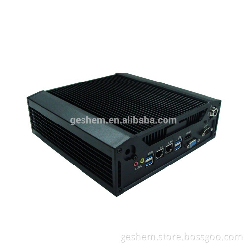 Geshem Tech factory price PC-GS5051A mini pc with 4GB ram ubuntu mini pc 2 ethernet mini pc